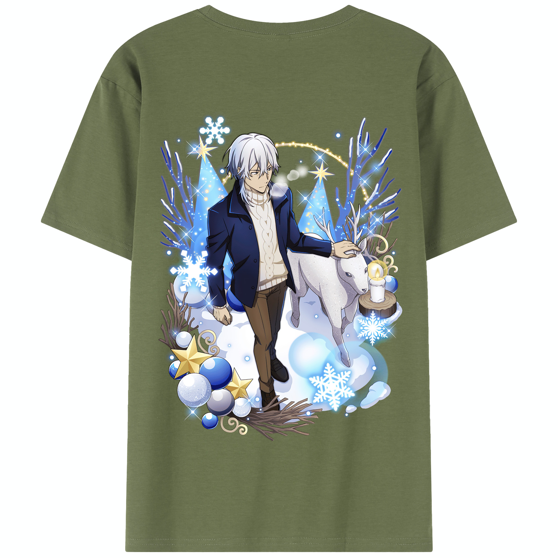 （画像用） 文豪ストレイドッグス Bungo Stray Dogs 綿100％半袖Tシャツ（背面プリント）